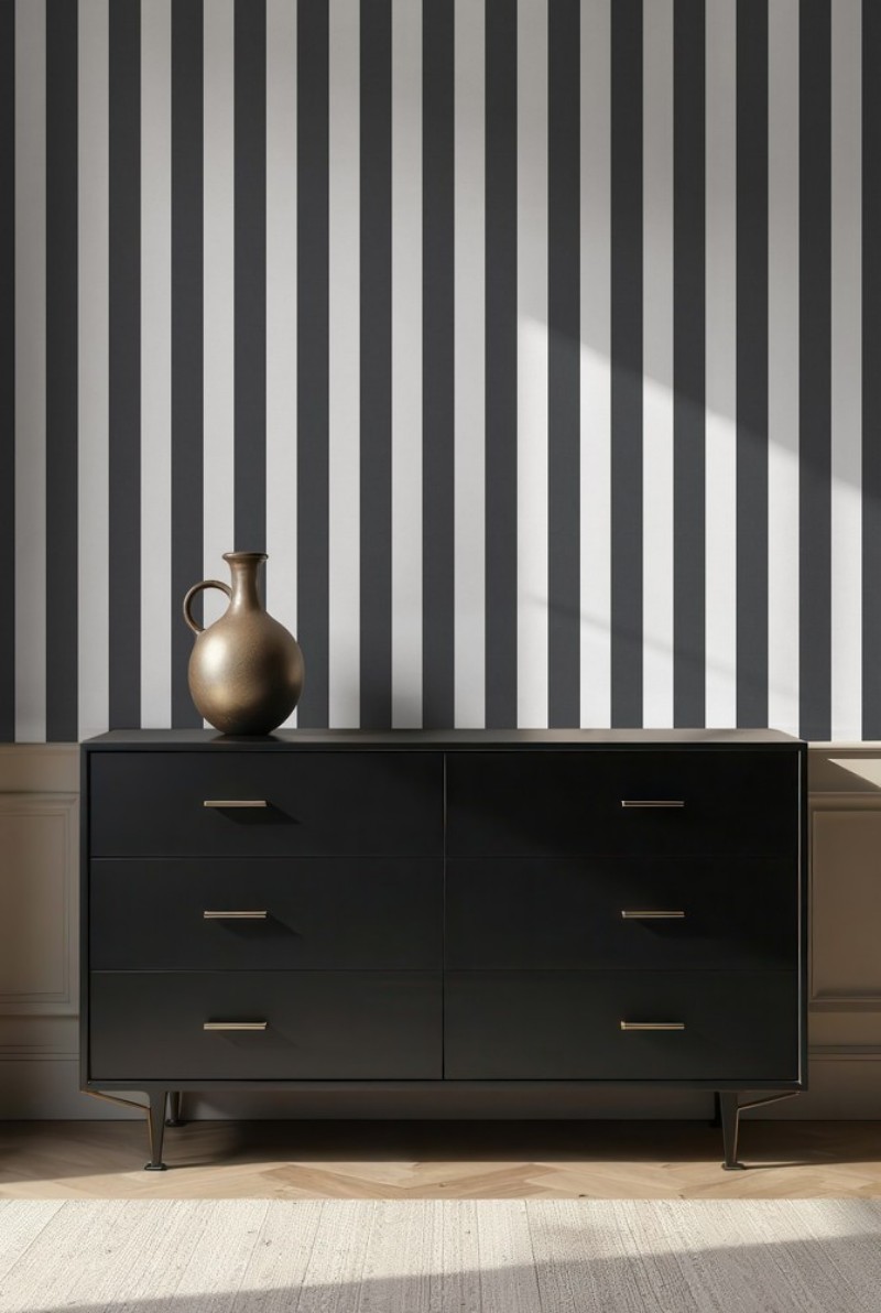 Bild på Färgsättning Striped Linen Black - 1031601-01 - 04775-01